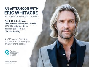 Oregon Repertory Singers: An Afternoon with Eric Whitacre - Vimarsana News