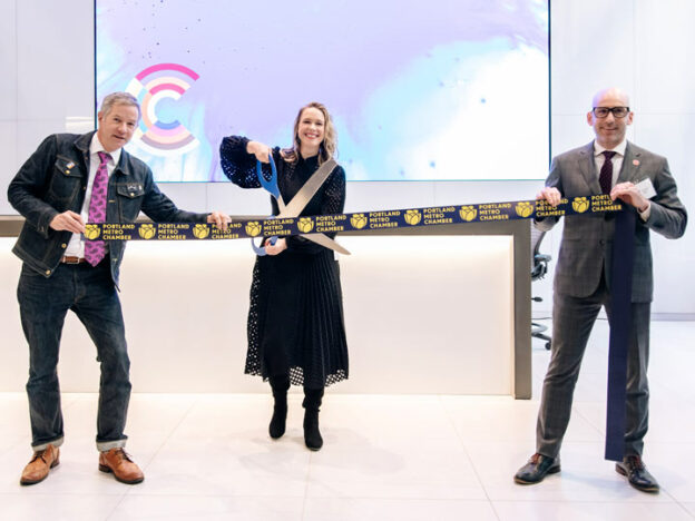 All Classical Radio ribbon cutting at the Grand Opening
