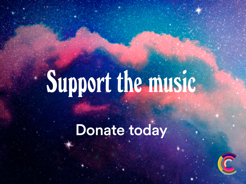 Desktop web pop-up for All Classical Radio's 2025 Music Heals campaign