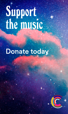 Desktop web pop-up for All Classical Radio's 2025 Music Heals campaign