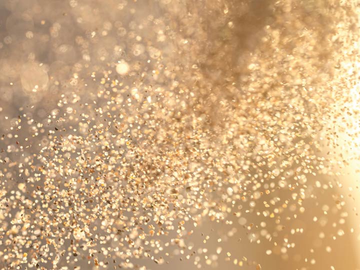 Featured for 2025 Holiday Programming, featuring a brilliant, gold glittery scene