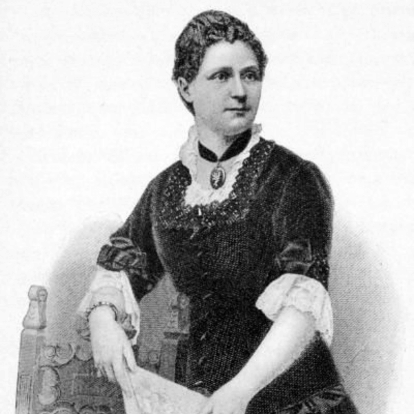 Black and white image of Luise Adolpha Le Beau