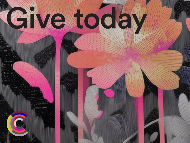 Desktop pop-up for All Classical Radio's 2026 Spring Fundraiser, featuring pink flowers