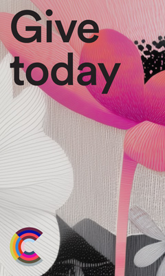 Desktop pop-up for All Classical Radio's 2026 Spring Fundraiser, featuring pink flowers