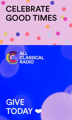 Mobile pop-up for All Classical Radio's 2026 Birthday Fundraiser